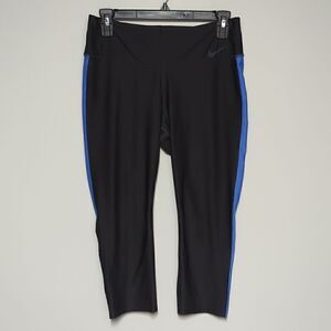 Nike Blue and Black Running Crop Pants